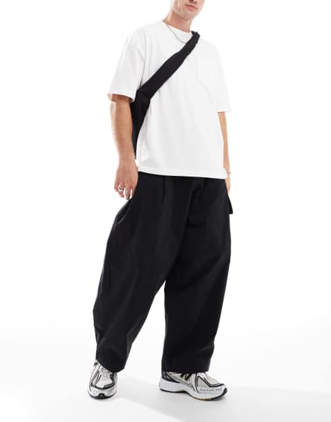 ASOS DESIGN - Pantalon cargo coupe ballon - Noir - view 1