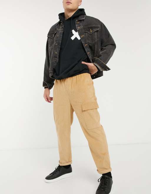 ASOS DESIGN - Pantalon cargo décontracté style skater en velours côtelé