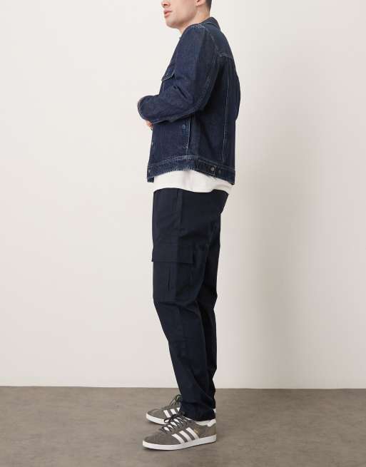 ASOS DESIGN - Pantalon cargo fuselé en tissu ripstop - Marine, 3 de 5