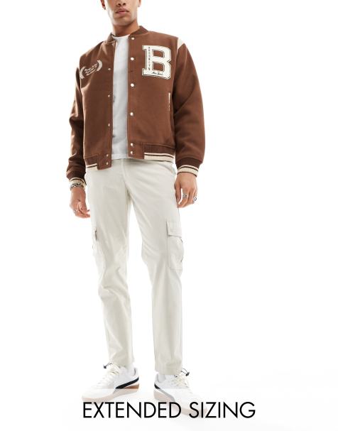 ASOS DESIGN - Pantalon cargo fuselé - Taupe - view 1