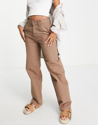 ASOS DESIGN - Pantalon cargo minimaliste - Marron | ASOS