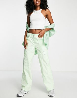 ASOS DESIGN 00's low rise cargo trousers in bright lime  - ASOS Price Checker