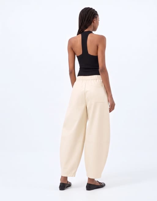 ASOS DESIGN Pantalon carotte ajusté couleur crème, 9 de 10