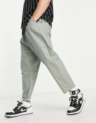 ASOS DESIGN - Pantalon chino à entrejambe bas - Vert clair