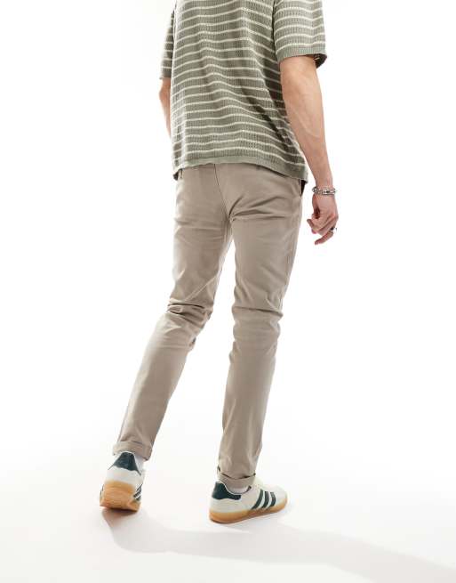 ASOS DESIGN - Pantalon chino ajusté - Beige délavé, 4 de 5
