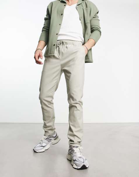 Pantalon toile slim outlet homme