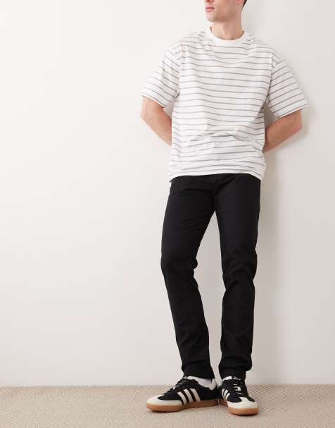ASOS DESIGN - Pantalon chino ajusté - Noir - view 1