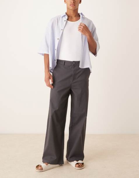 ASOS DESIGN - Pantalon chino ample - Anthracite - view 1