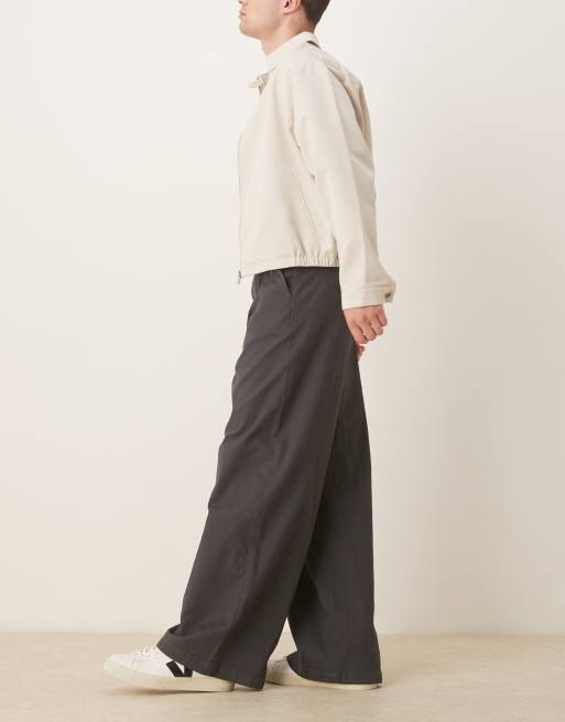 ASOS DESIGN - Pantalon chino ample - Anthracite, 3 de 5