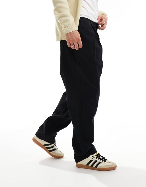 ASOS DESIGN - Pantalon chino coupe bouffante à pinces - Noir, 4 de 5