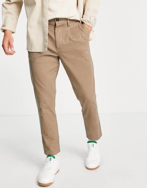 ASOS DESIGN - Pantalon chino coupe cigarette - Marron clair 