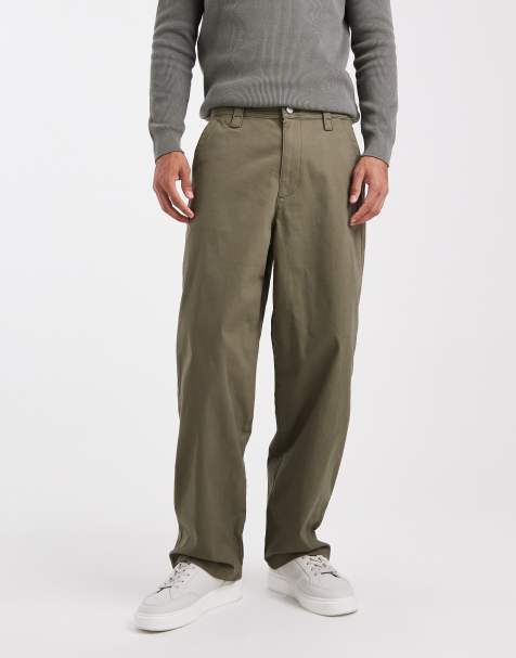 ASOS DESIGN - Pantalon chino droit coupe ample - Kaki - view 1