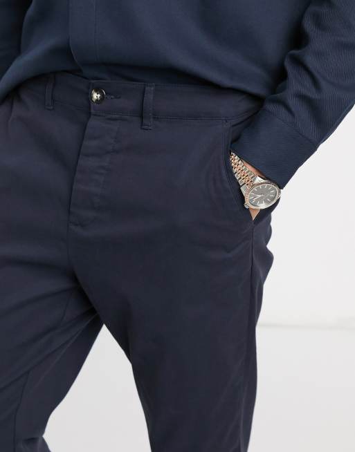 ASOS DESIGN - Pantalon chino fuselé - Bleu marine, 3 de 4