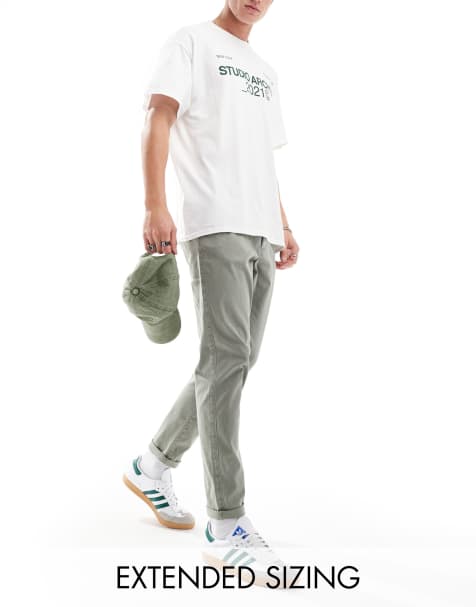 ASOS DESIGN - Pantalon chino fuselé - Kaki clair délavé - view 1