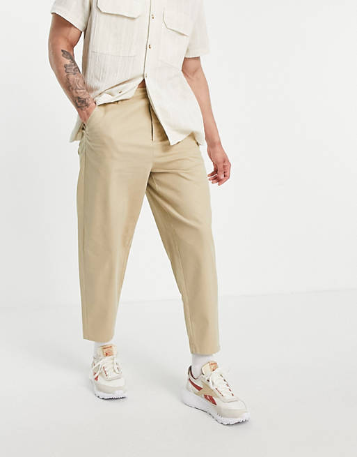 Mode Pantalons Pantalons fuselés Asos Pantalon fusel\u00e9 beige clair style d\u2019affaires 