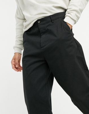 Pantalons chino Pantalon chino fuselé oversize - Noir