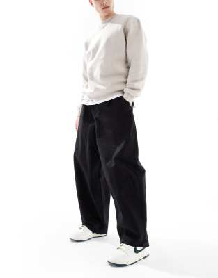 ASOS DESIGN - Pantalon chino oversize coupe baggy - Noir