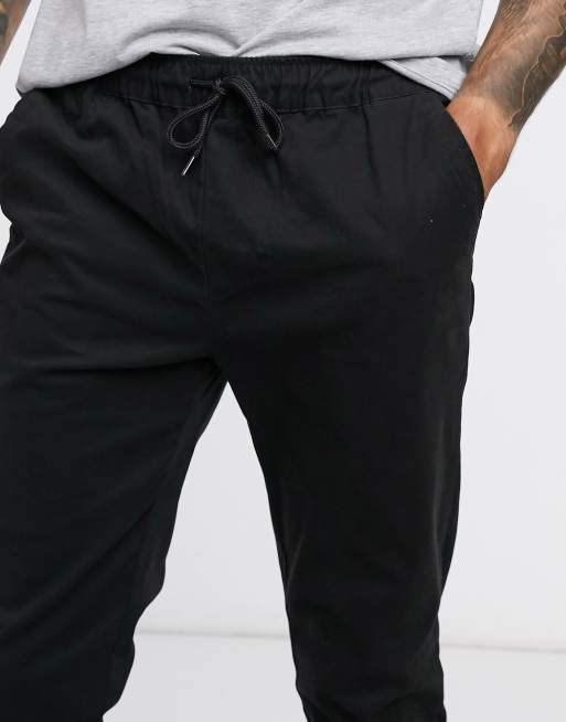 Pantalon Noir Homme, Très Élastique Grâce au Stretch, Peut Bouillir