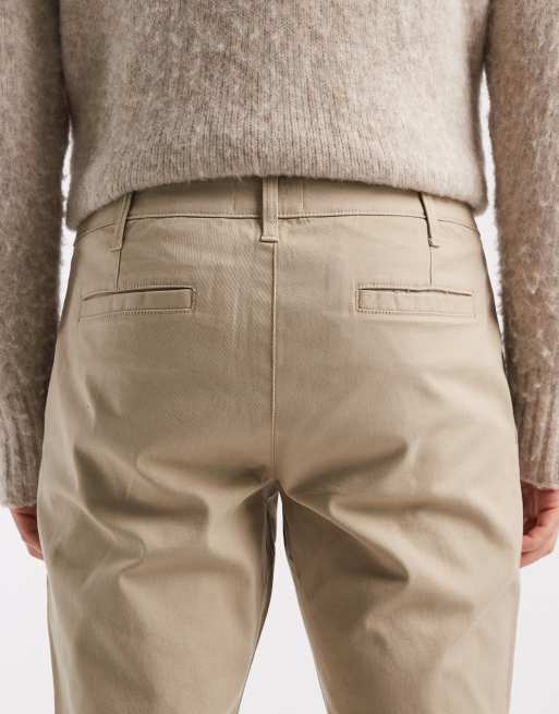 ASOS DESIGN - Pantalon chino slim délavé - Beige, 4 de 5
