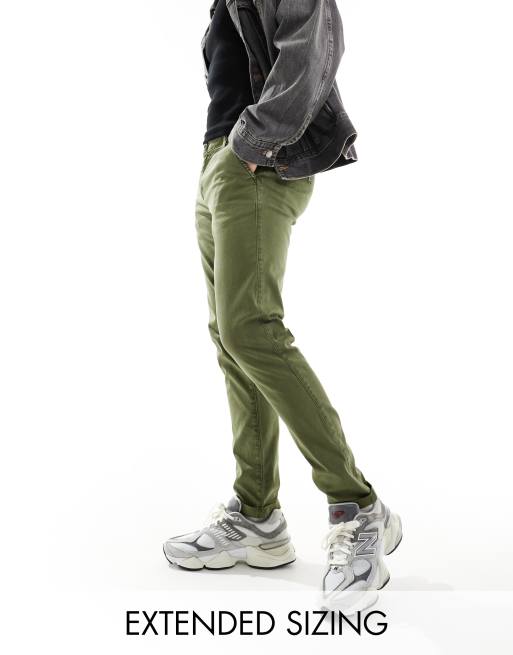ASOS DESIGN - Pantalon chino slim - Kaki délavé