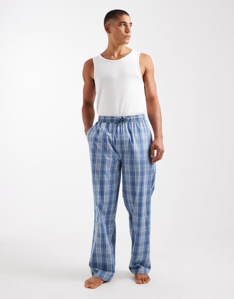 ASOS DESIGN - Pantalon confort à carreaux - Bleu - view 1