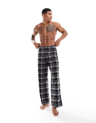 ASOS DESIGN check lounge bottoms in grey - ASOS Price Checker