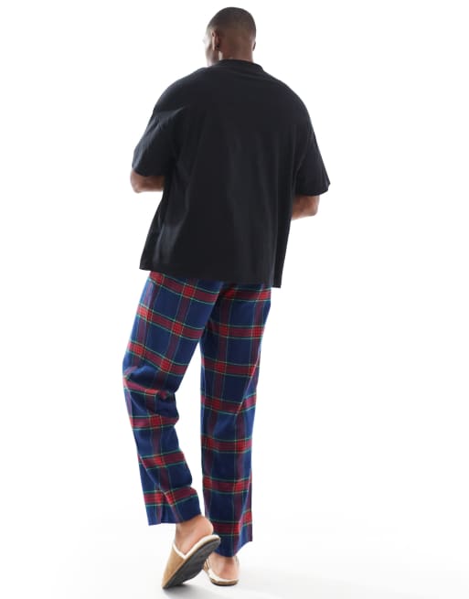 ASOS DESIGN - Pantalon confort à carreaux - Rouge et bleu marine, 2 de 4