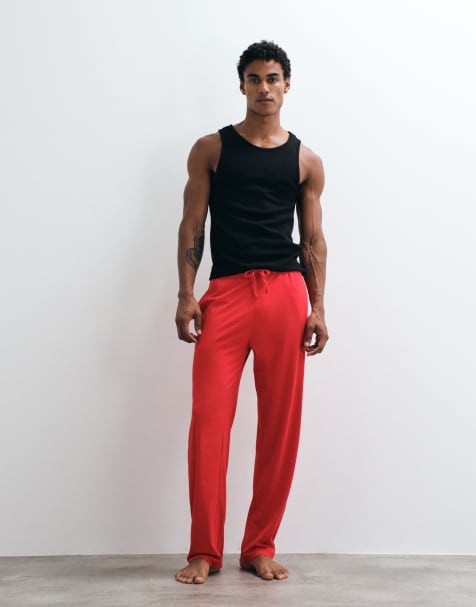 ASOS DESIGN pantalon confort ample rouge - view 1