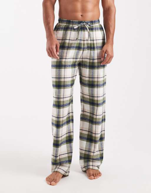 ASOS DESIGN - Pantalon confort en tissu brossé à carreaux - Vert, 2 de 4