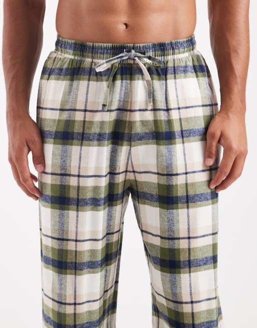ASOS DESIGN - Pantalon confort en tissu brossé à carreaux - Vert, 4 de 4
