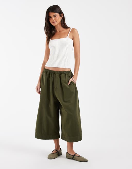 ASOS DESIGN - pantalón corto bermuda de poner en color caqui