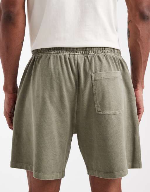 ASOS DESIGN - pantalón corto de punto oversize con bolsillo trasero en verde oscuro, 5 de 5