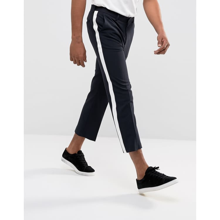 Pantalon avec bande 2024 sur le coté femme