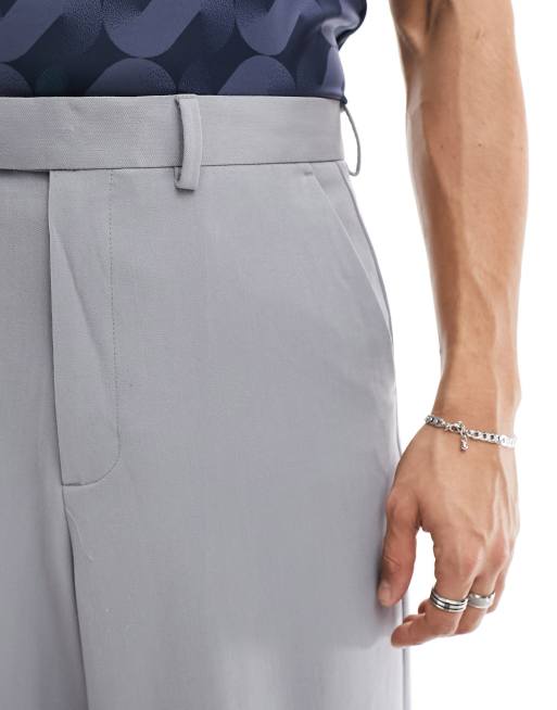 ASOS DESIGN - Pantalon court habillé - Gris clair, 3 de 5