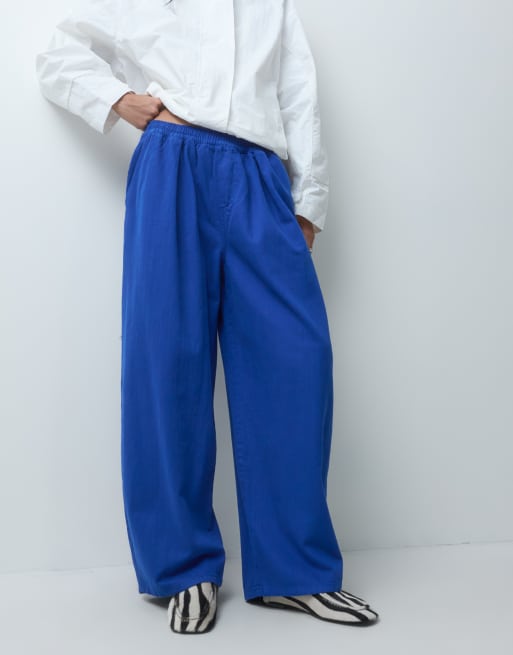 ASOS DESIGN - Pantalón de cintura con cordón en cobalto, 2 de 5