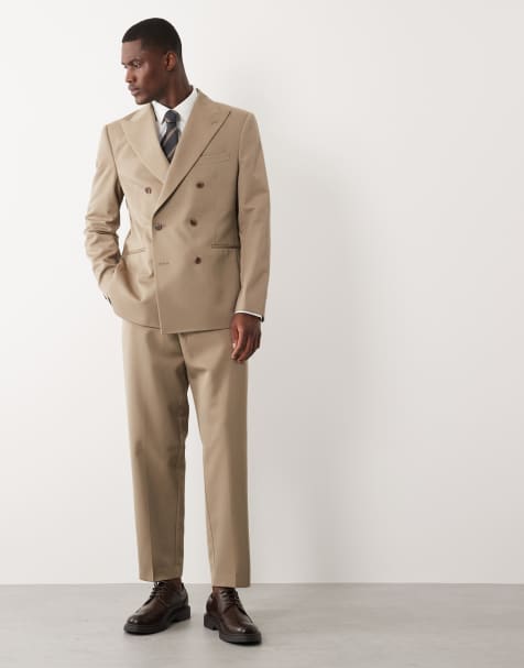 ASOS DESIGN - Pantalon de costume ajusté coupe décontractée - Beige - view 1