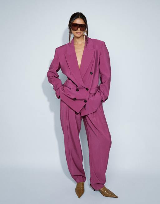 ASOS DESIGN pantalon de costume ajusté fuselé souple violet, 6 de 10