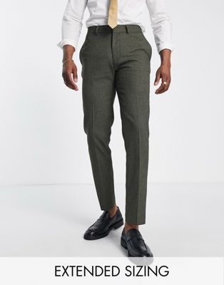 ASOS DESIGN wedding skinny suit trousers in forest green micro texture - ASOS Price Checker