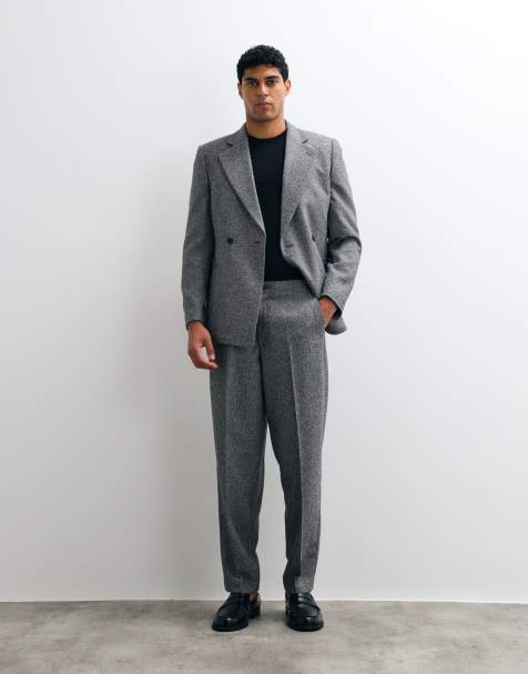 ASOS DESIGN - Pantalon de costume ajusté oversize - Gris poivre et sel - view 1