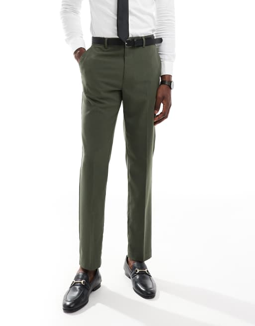 ASOS DESIGN - Pantalon de costume ajusté - Vert foncé