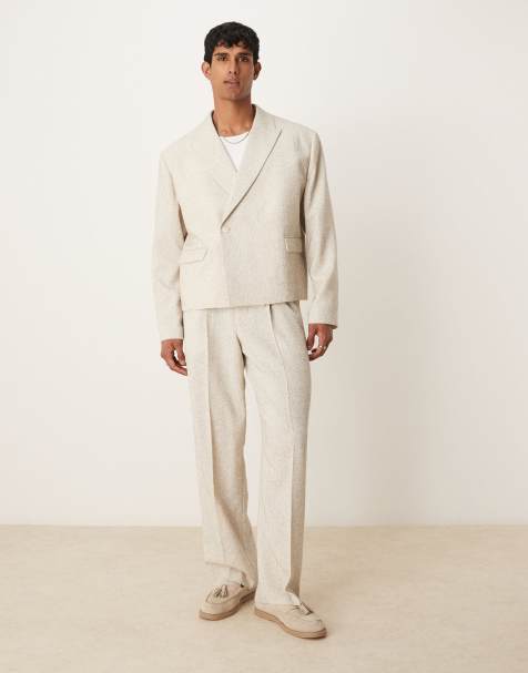 ASOS DESIGN - Pantalon de costume ample - Crème - view 1