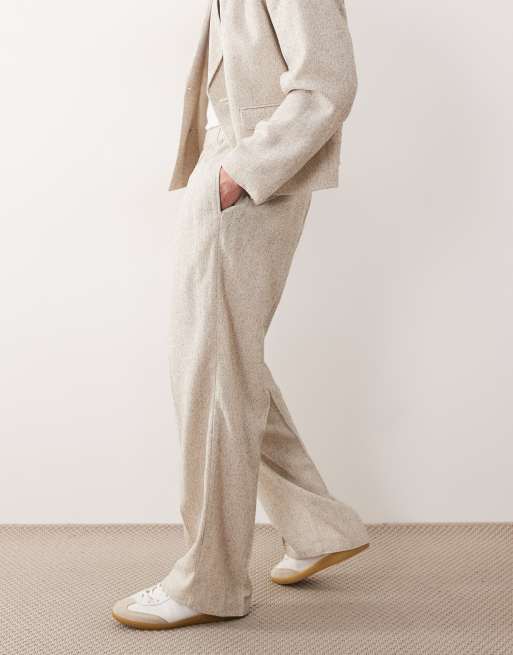 ASOS DESIGN - Pantalon de costume ample - Crème, 3 de 5
