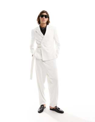 Pantalon De Bodybuilding Millionen-olly - Coupe Large, élastique, Blanc, Tailles S à 3XL
