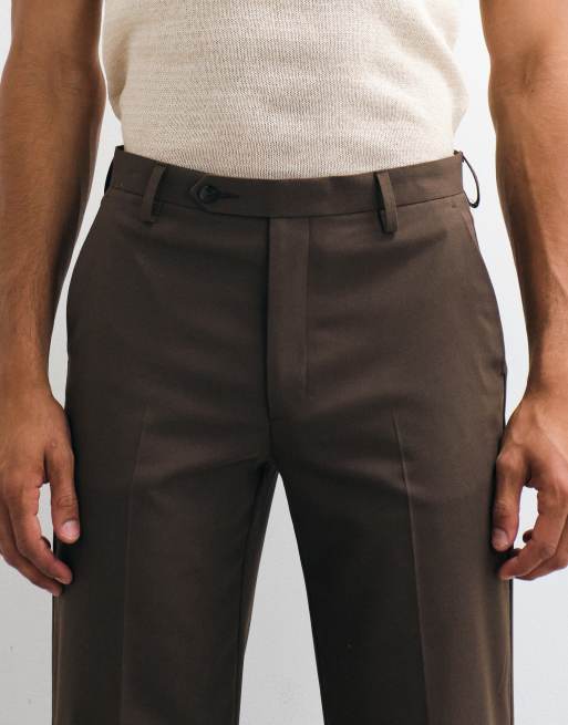 ASOS DESIGN - Pantalon de costume droit - Marron, 3 de 5