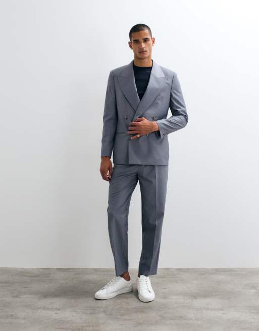 ASOS DESIGN - Costume coupe classique à double boutonnage - Bleu, 3 de 3