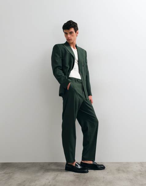 ASOS DESIGN pantalon de costume fuselé décontracté vert foncé - view 1