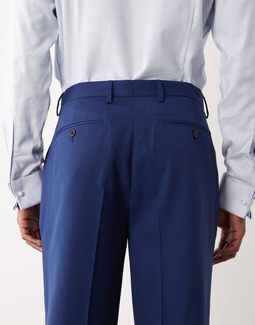 ASOS DESIGN - Pantalon de costume fuselé en laine d'été - Bleu marine, 5 de 5