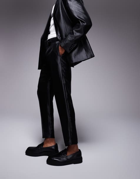 ASOS DESIGN - Pantalon de costume fuselé - Noir métallisé - view 1