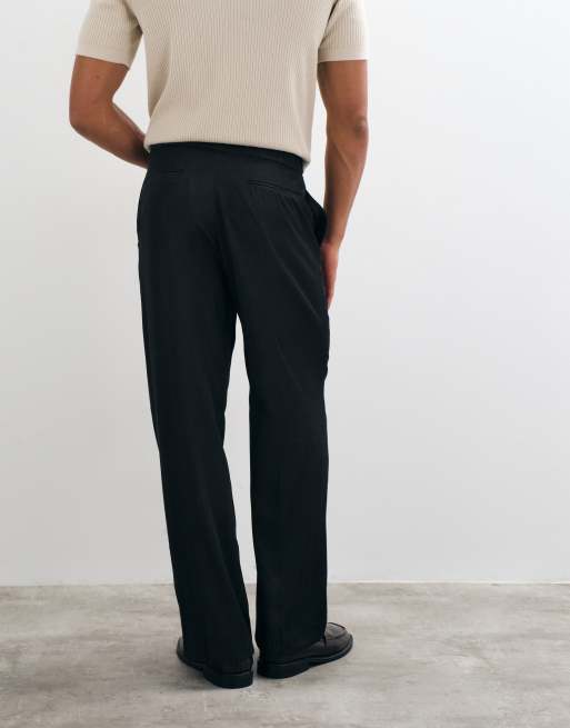 ASOS DESIGN pantalon de costume large aspect denim noir, 4 de 5