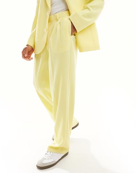 ASOS DESIGN - Pantalon de costume large en crêpe - Jaune vif - view 1